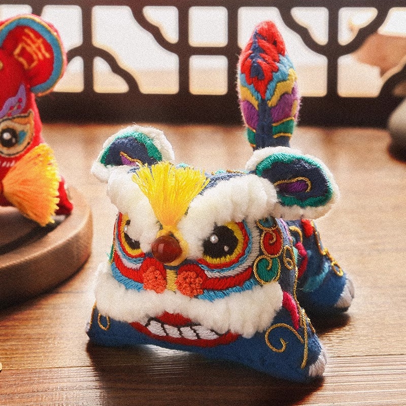 Acarhat DIY rongytigris hímzőkészlet — hímzőanyag, fonal, Új kínai stílus