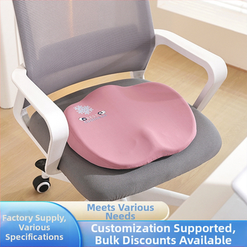 Pernă de șezut din spumă cu memorie, husă din plasă respirabilă, stil minimalist, model solid