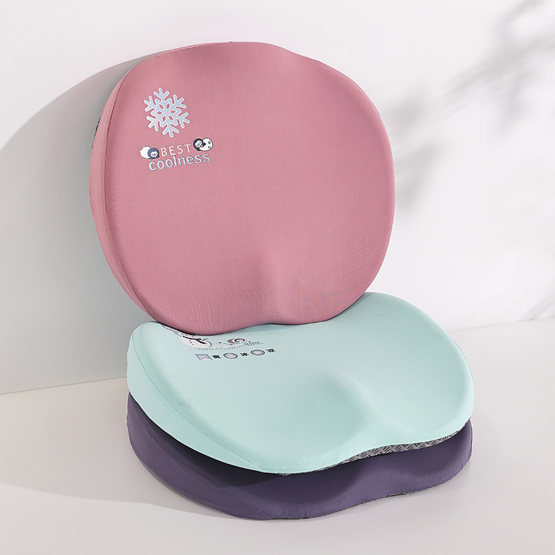 Pernă de șezut din spumă cu memorie, husă din plasă respirabilă, stil minimalist, model solid