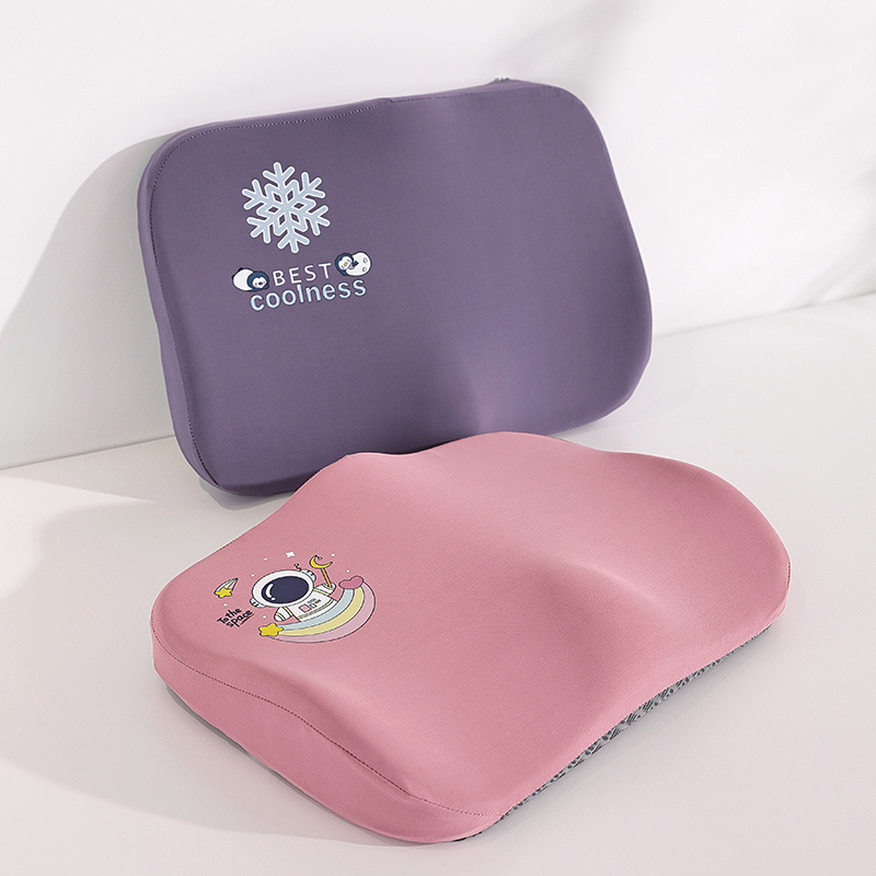 Pernă de șezut din spumă cu memorie, husă din plasă respirabilă, stil minimalist, model solid