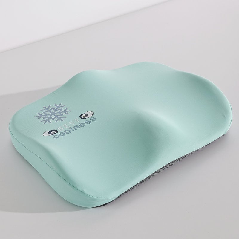 Pernă de șezut din spumă cu memorie, husă din plasă respirabilă, stil minimalist, model solid