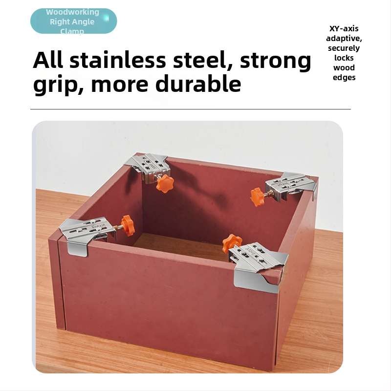 Stolársky klip na upevnenie pravého uhla 90°, nerezová oceľ, sekcia A/B, všeobecné použitie