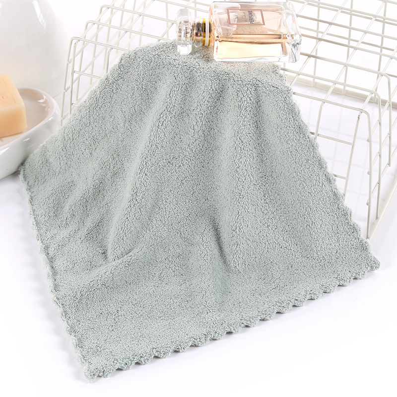 Prosop mic pătrat pentru față bebeluți, velur coral dens, fibre ultra-fine, uscare rapidă, 18 g, imprimare logo