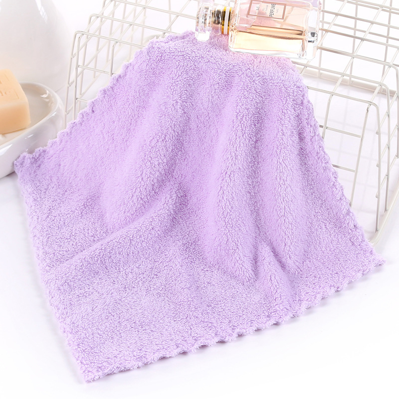 Prosop mic pătrat pentru față bebeluți, velur coral dens, fibre ultra-fine, uscare rapidă, 18 g, imprimare logo