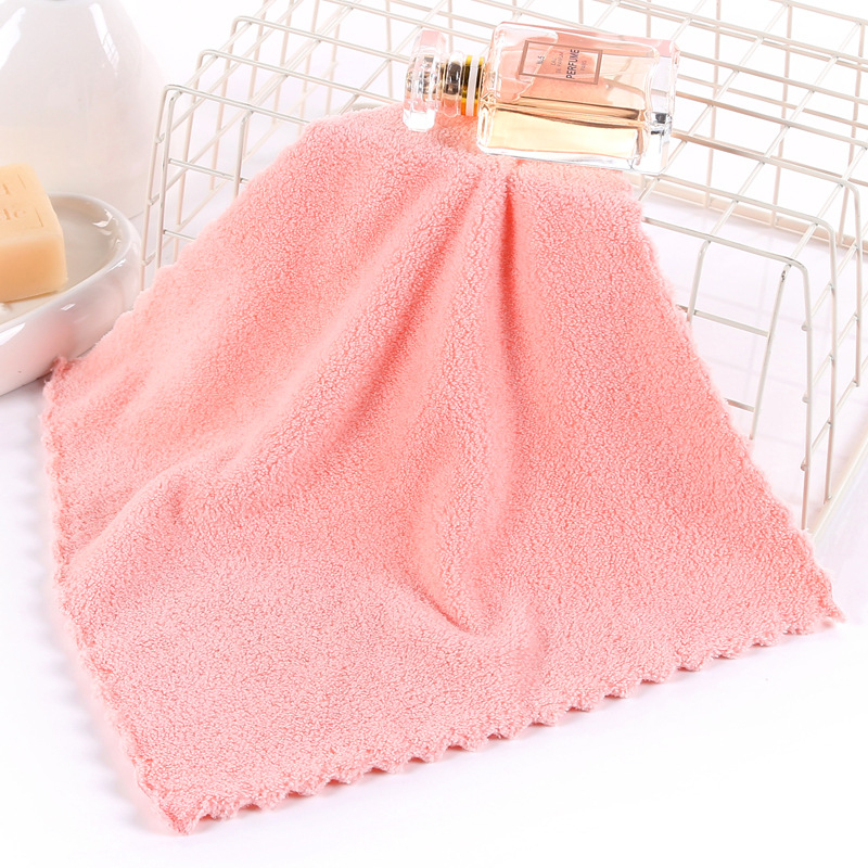 Prosop mic pătrat pentru față bebeluți, velur coral dens, fibre ultra-fine, uscare rapidă, 18 g, imprimare logo