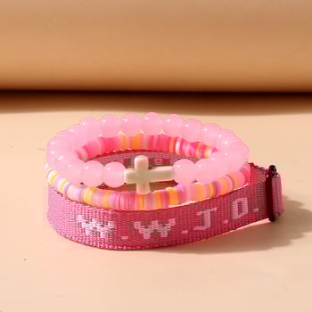 Náramok s krížom – Trojset: kartón, šnúrka a dve náramky