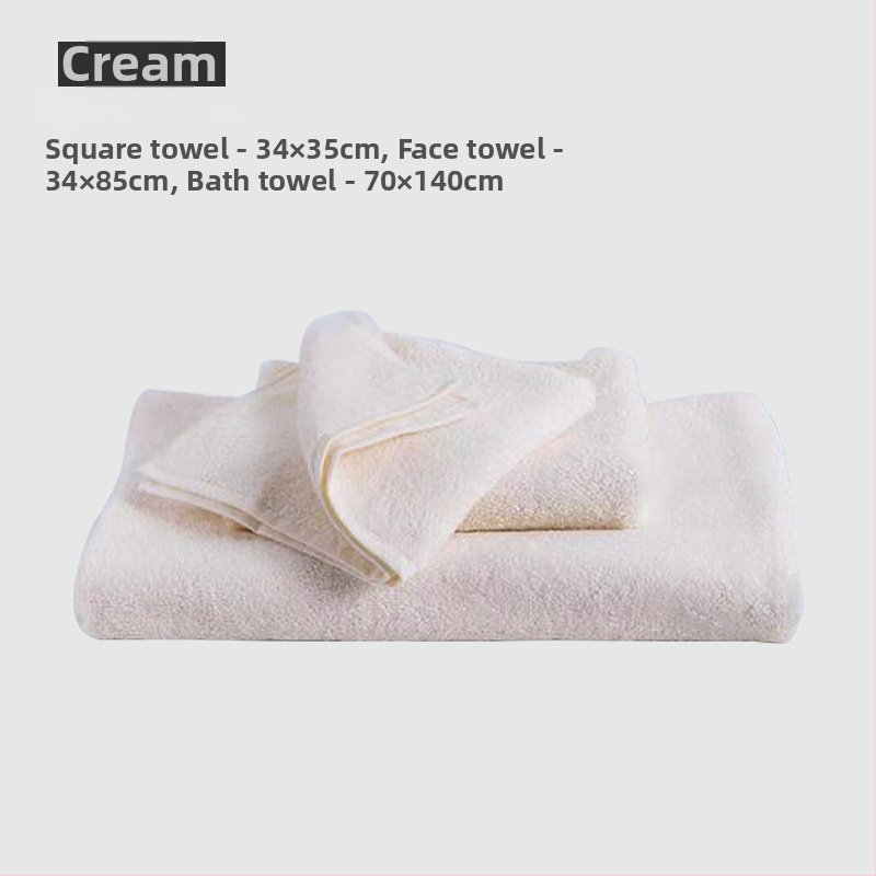 AM01 Japanski stil ručnik za tijelo i lice od 100% pamuka, jednofarbni, 34x85 cm, 120-140 g, češćeni pamuk s niskim uvijanjem