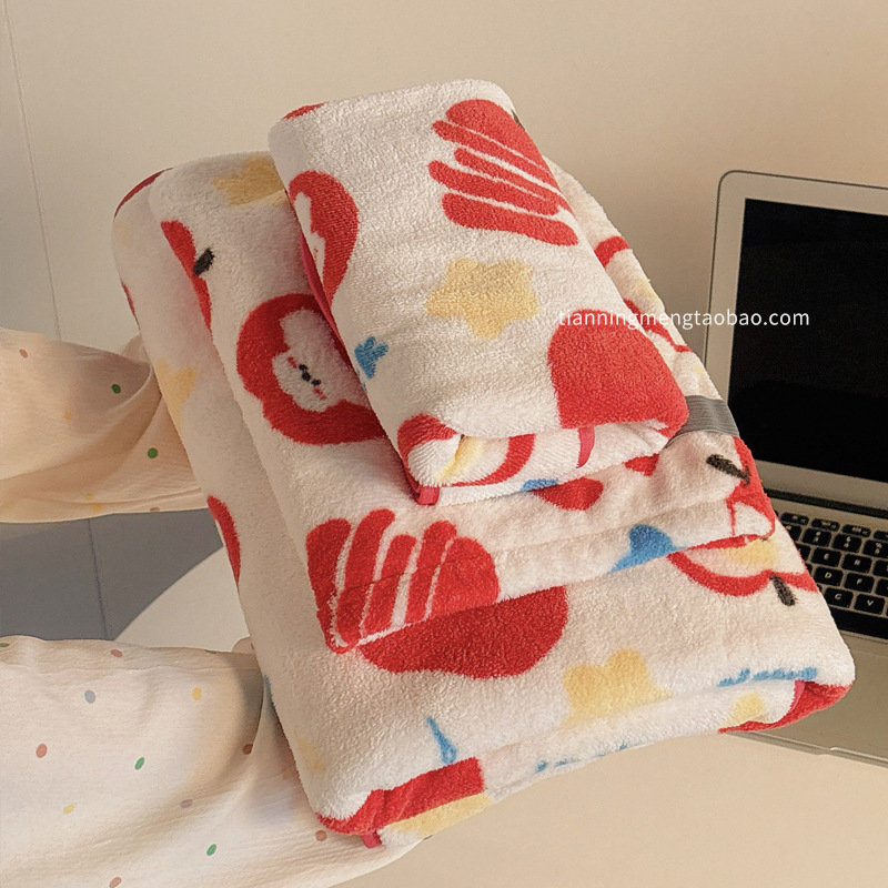 Lice ručnik Lemon book coral fleece, upijajući, brzo sušenje, 200 g+, sašiven rub