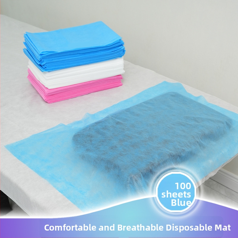 Vienreizējās lietošanas biezas ūdensizturīgas neaustas dvieļi manikīram un pedikīram, salona spilventiņi masāžai, 100 lapas iepakojumā