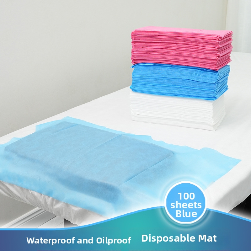 Vienreizējās lietošanas biezas ūdensizturīgas neaustas dvieļi manikīram un pedikīram, salona spilventiņi masāžai, 100 lapas iepakojumā