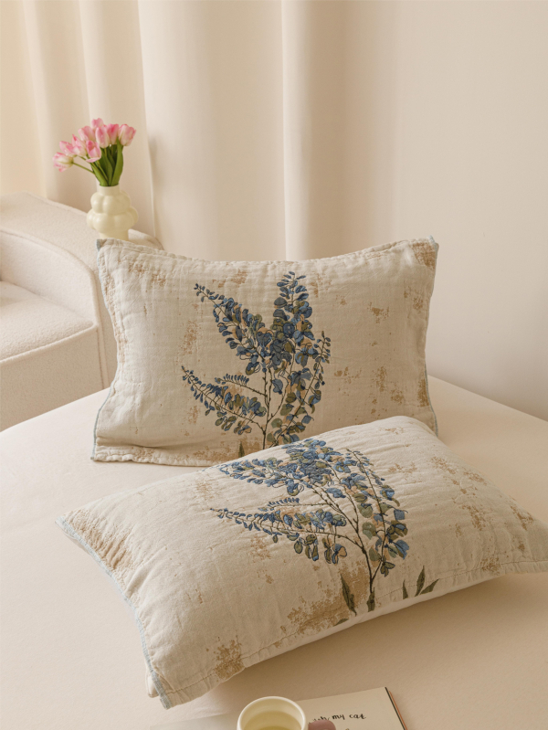 Pagalvės užvalkalas – Šilko gėlių medžiaga, 2 vnt., be pritaikymo