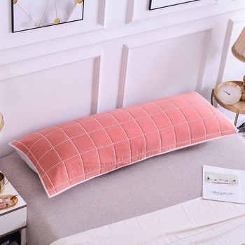 Pagalvės užvalkalas iš medvilnės audinio, ilgas dizainas, dvigubam naudojimui, be logotipo