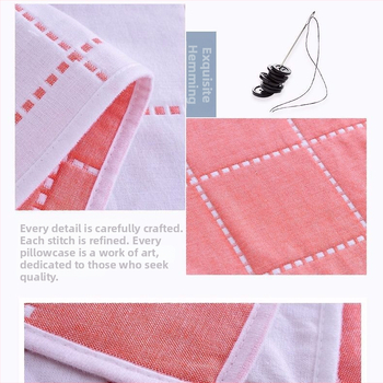 Pagalvės užvalkalas iš medvilnės audinio, ilgas dizainas, dvigubam naudojimui, be logotipo