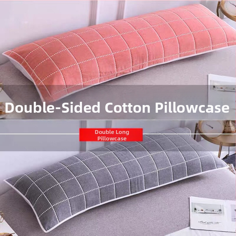 Pagalvės užvalkalas iš medvilnės audinio, ilgas dizainas, dvigubam naudojimui, be logotipo