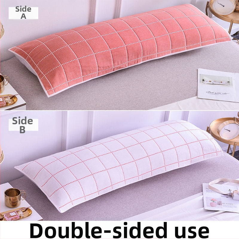 Pagalvės užvalkalas iš medvilnės audinio, ilgas dizainas, dvigubam naudojimui, be logotipo