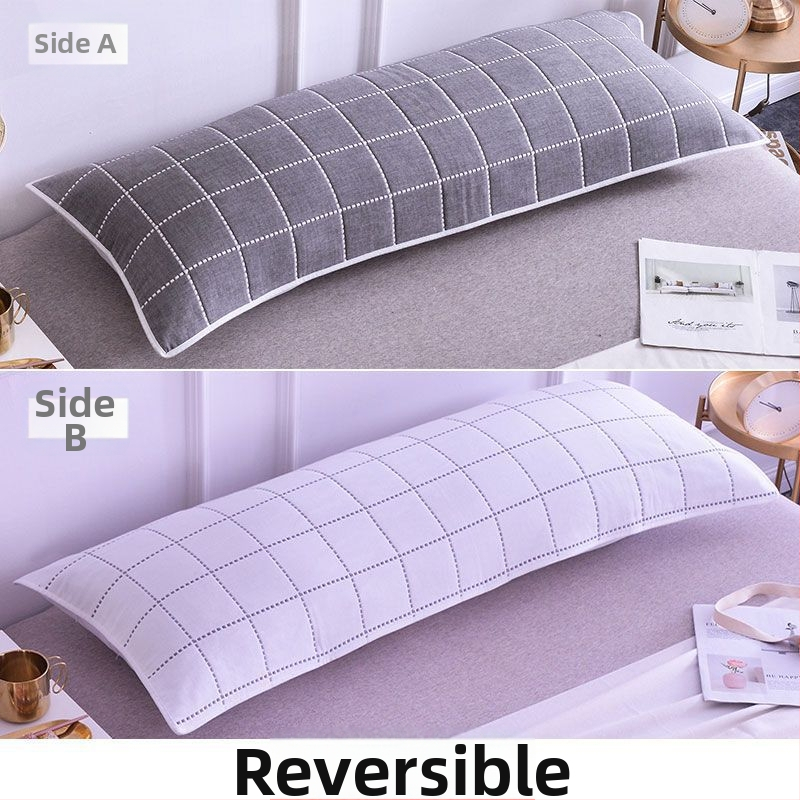 Pagalvės užvalkalas iš medvilnės audinio, ilgas dizainas, dvigubam naudojimui, be logotipo