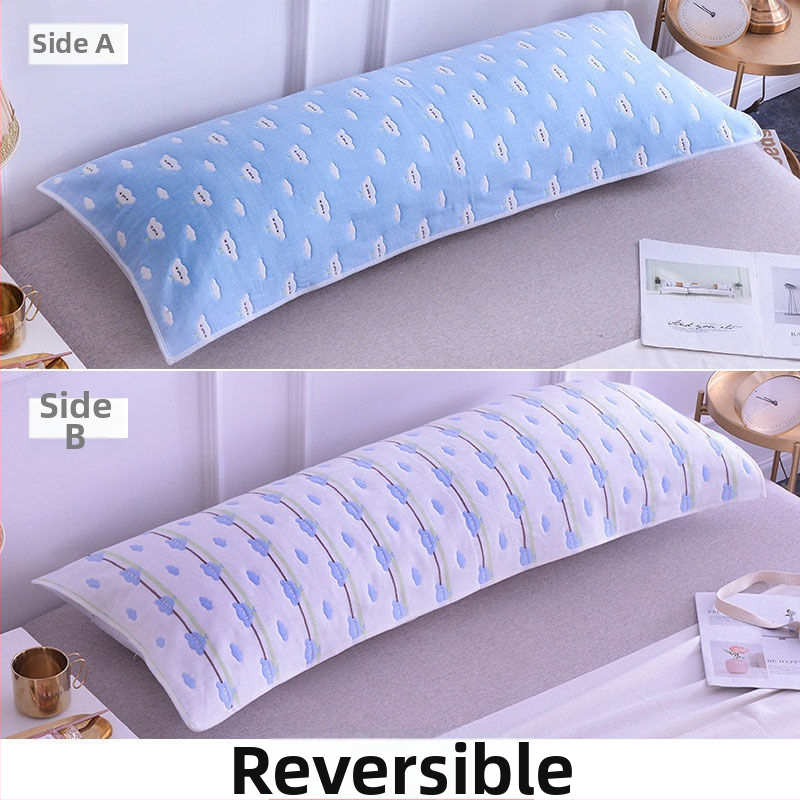 Pagalvės užvalkalas iš medvilnės audinio, ilgas dizainas, dvigubam naudojimui, be logotipo