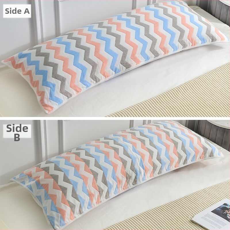 Pagalvės užvalkalas iš medvilnės audinio, ilgas dizainas, dvigubam naudojimui, be logotipo