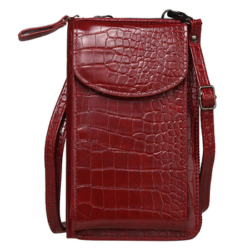 Női új, európai és amerikai stílusú multifunkcionális válltáska fedéllel, mini válltáska, krokodilminta, aprópénztartó, 2024