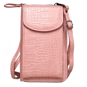 Női új, európai és amerikai stílusú multifunkcionális válltáska fedéllel, mini válltáska, krokodilminta, aprópénztartó, 2024