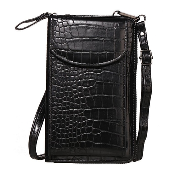 Női új, európai és amerikai stílusú multifunkcionális válltáska fedéllel, mini válltáska, krokodilminta, aprópénztartó, 2024