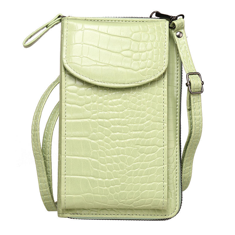 Női új, európai és amerikai stílusú multifunkcionális válltáska fedéllel, mini válltáska, krokodilminta, aprópénztartó, 2024