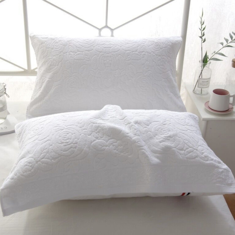 100% pamut jacquard párnatörölköző kollégiumok és szállodák számára – fehér, kék, zöld