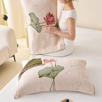 Fețe de pernă din bumbac 100%, țesătură twill, imprimare și vopsire reactive, bumbac de calitate primă, stil modern minimalist