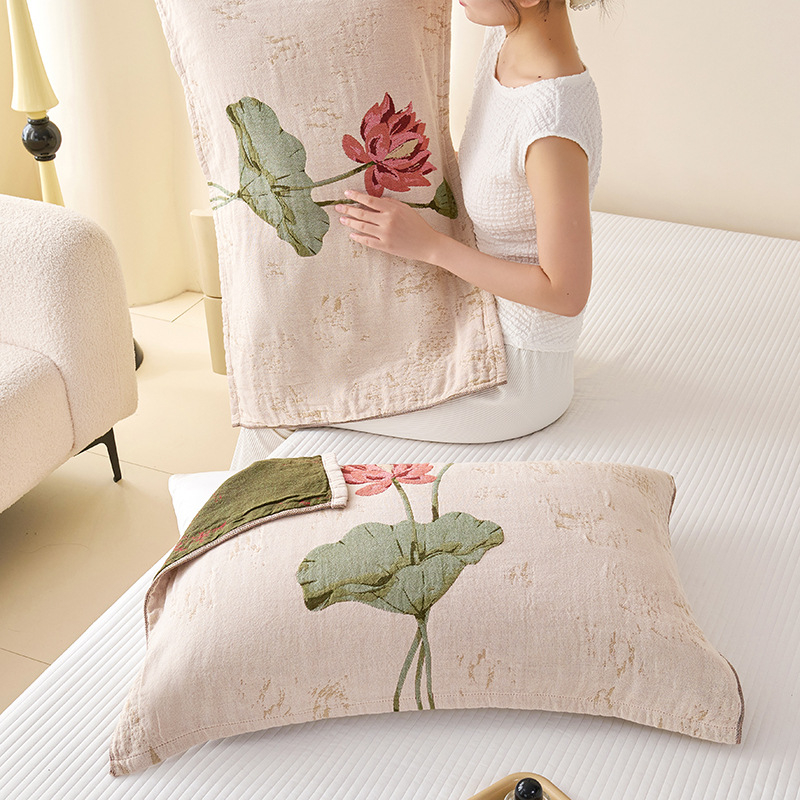 Fețe de pernă din bumbac 100%, țesătură twill, imprimare și vopsire reactive, bumbac de calitate primă, stil modern minimalist