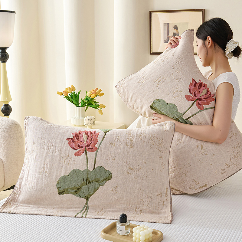 Fețe de pernă din bumbac 100%, țesătură twill, imprimare și vopsire reactive, bumbac de calitate primă, stil modern minimalist