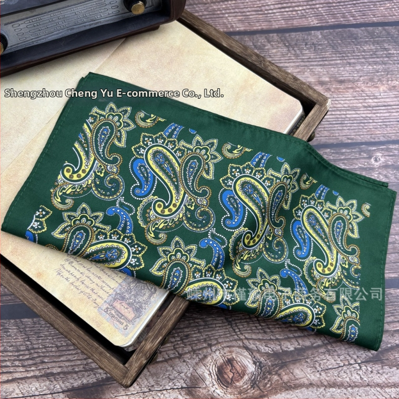 Džepni rupčić s Paisley uzorkom, vintage stil, poliester vlakna, otisak