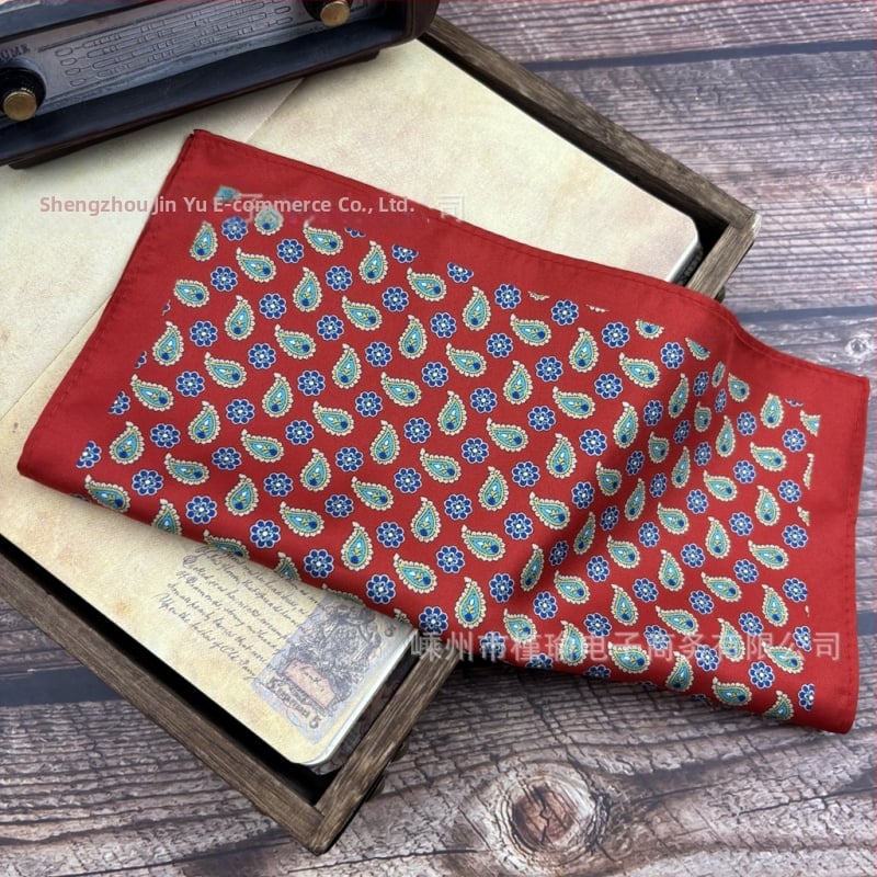 Džepni rupčić s Paisley uzorkom, vintage stil, poliester vlakna, otisak