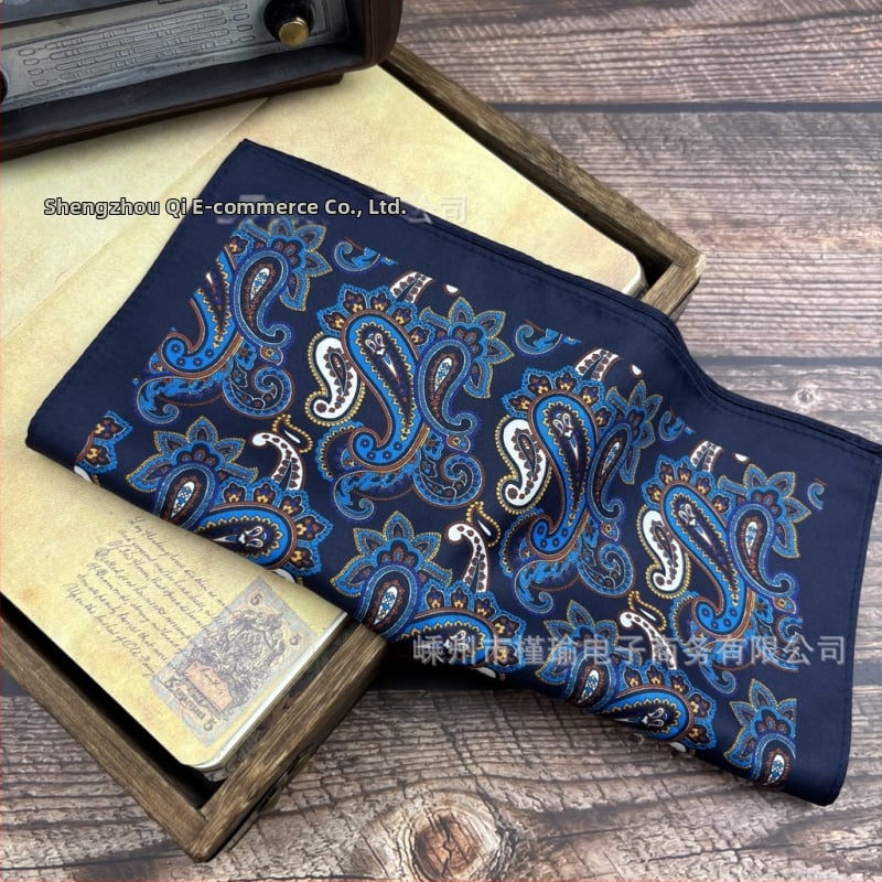 Džepni rupčić s Paisley uzorkom, vintage stil, poliester vlakna, otisak