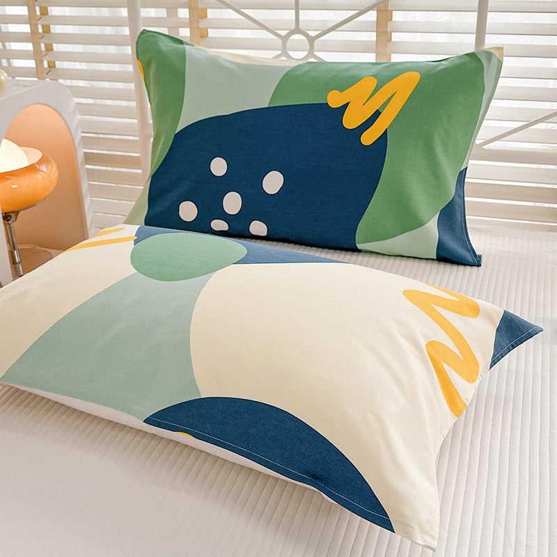 Set fețe de pernă (par) - 100% bumbac, pânză veche grosieră, țesătură plată, vopsire reactivă