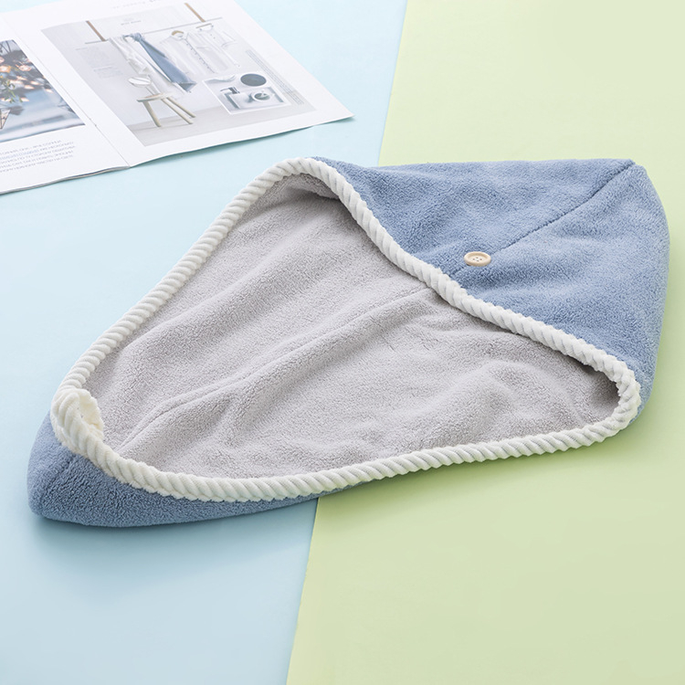 Dvostruka kapa od coral fleece za sušenje kose, mikrovlakana brzo sušenje i upijanje, šivana, težina 140–169 g, pređa 21, mogućnost prilagodbe