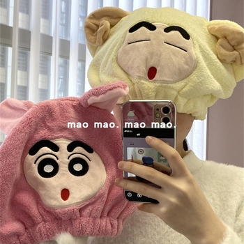 Șapcă de uscat păr pentru femei, fleece coral, brodată, 30–49 g, Personalizare disponibilă