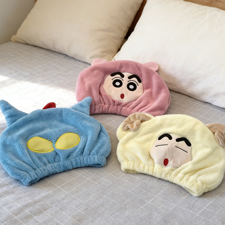 Șapcă de uscat păr pentru femei, fleece coral, brodată, 30–49 g, Personalizare disponibilă