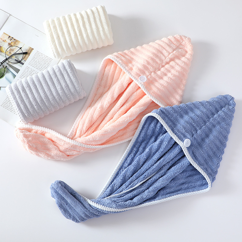 Pălărie pentru uscat părul, fleece coral, 150D, 80–99 g, cusătură