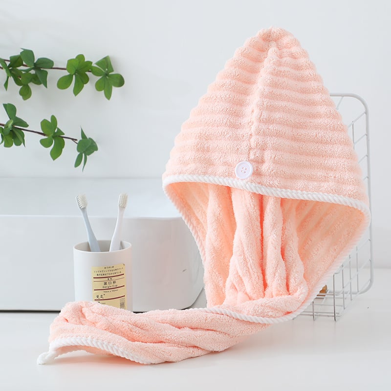 Pălărie pentru uscat părul, fleece coral, 150D, 80–99 g, cusătură