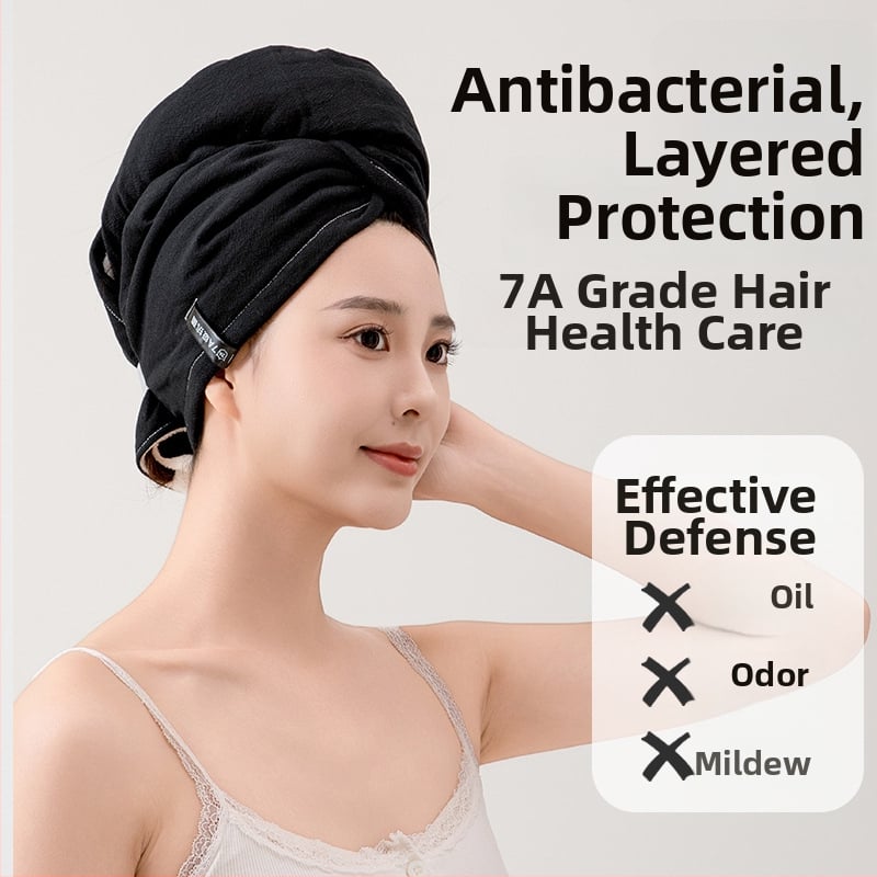 Șapcă de uscare a părului pentru femei — absorbantă, uscare rapidă, îngroșată, fără detașare a fibrelor (100% bumbac; peste 200 g; brand Like rhyme; personalizabilă)