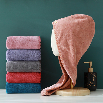 Șapcă pentru păr din coral fleece, fibră 150D, țesătură simplă, greutate 100–119 g