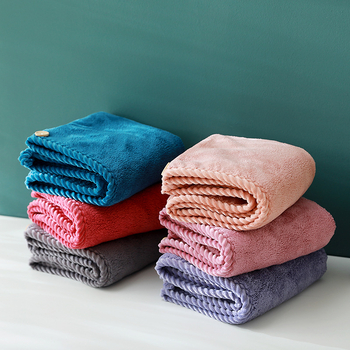 Șapcă pentru păr din coral fleece, fibră 150D, țesătură simplă, greutate 100–119 g