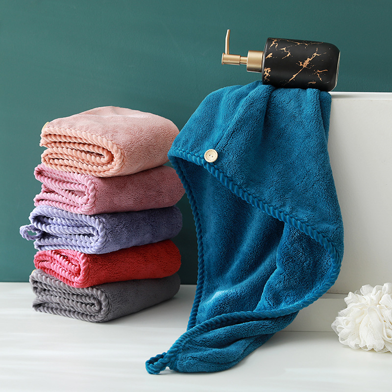 Șapcă pentru păr din coral fleece, fibră 150D, țesătură simplă, greutate 100–119 g