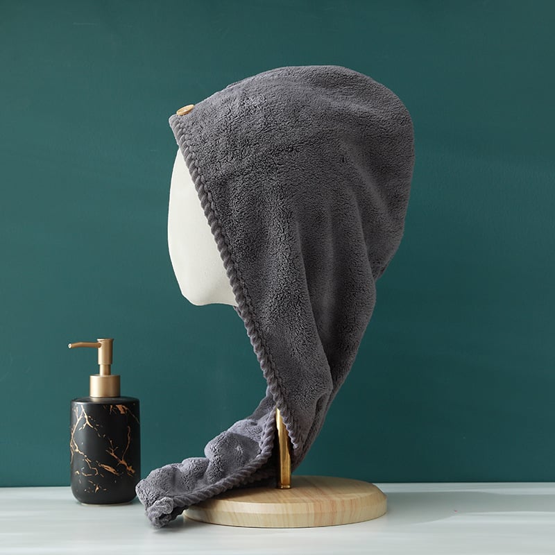 Șapcă pentru păr din coral fleece, fibră 150D, țesătură simplă, greutate 100–119 g