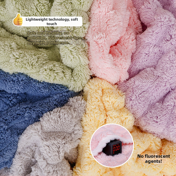 Bonetă de uscat păr Mufando, fleece coral, 200 g+, construcție spirală