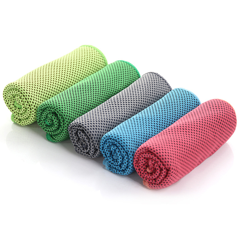 Prosop sport răcire: poliester + nailon; microfibră; 200d; 50 g; absorbție 0–5 s