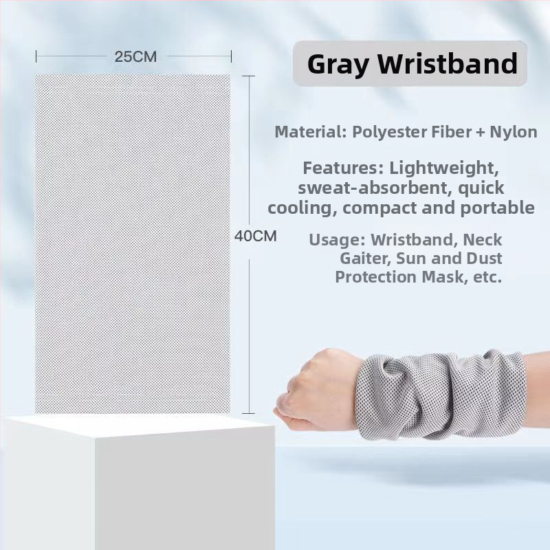 Spordirandmerätik - polüester, kiire kuivamine, higivõime imendumine, jahutav jäärätik, trükitud logoga