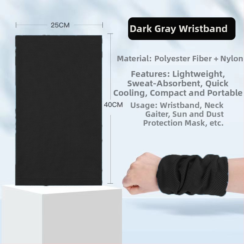 Spordirandmerätik - polüester, kiire kuivamine, higivõime imendumine, jahutav jäärätik, trükitud logoga