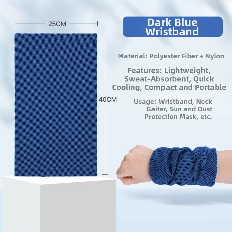 Spordirandmerätik - polüester, kiire kuivamine, higivõime imendumine, jahutav jäärätik, trükitud logoga