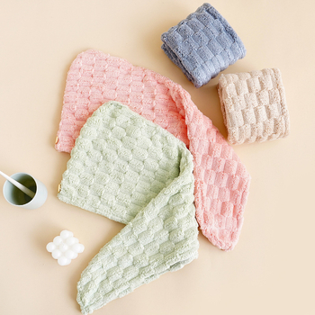 Pălărie de uscat părul din fleece coral, 150D fir, 50–79 g, de Xiyan Home Textile